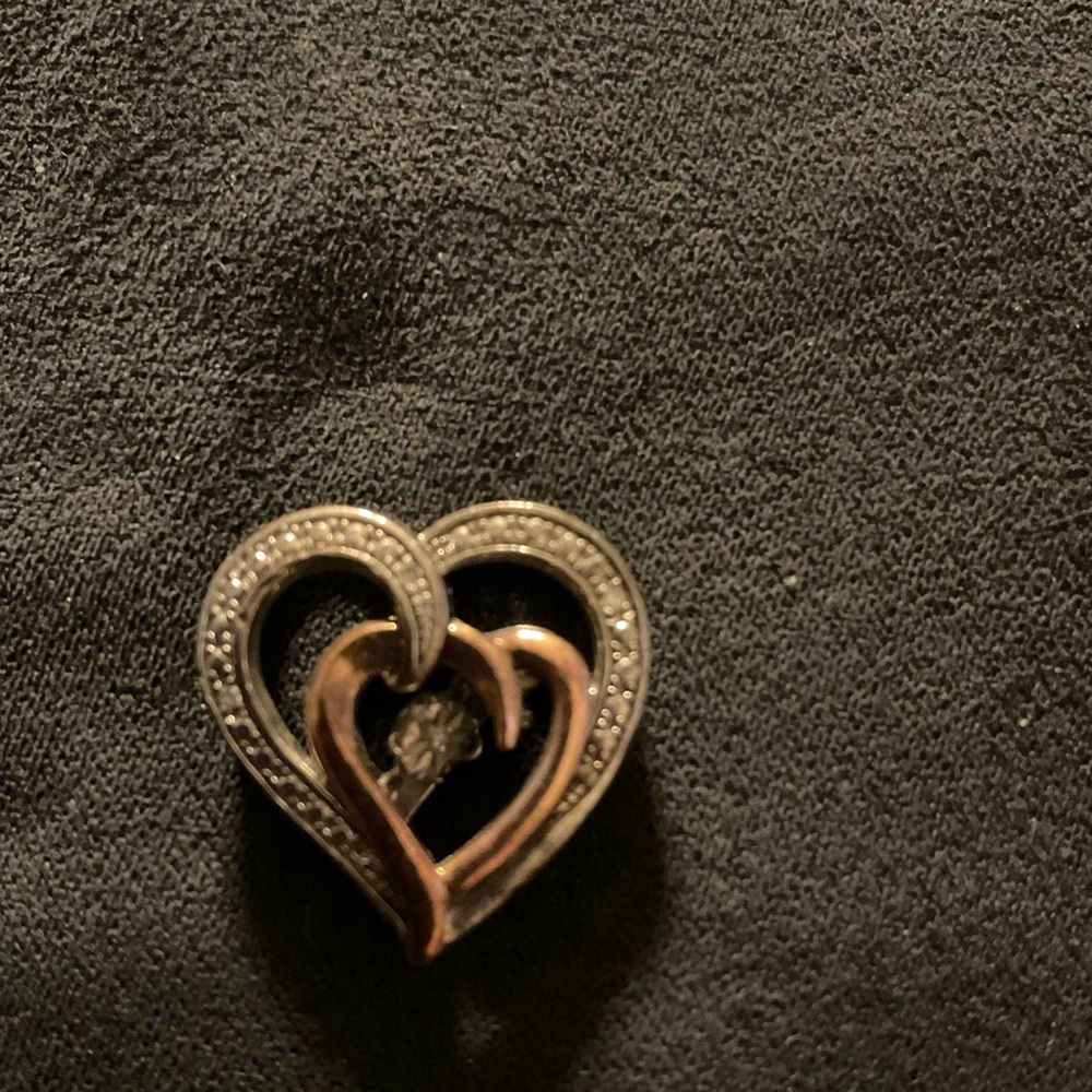Kay Jewelers Heart Diamond Rose Gold Pendant charm